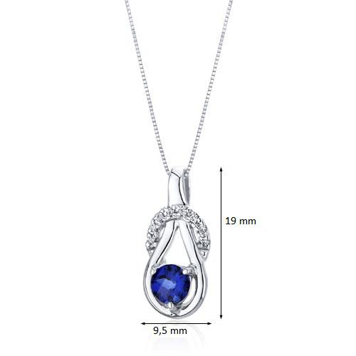 Stříbrný náhrdelník se safírem Mavia 9541