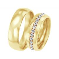 Snubní prsteny ze zlata s diamanty Dazon