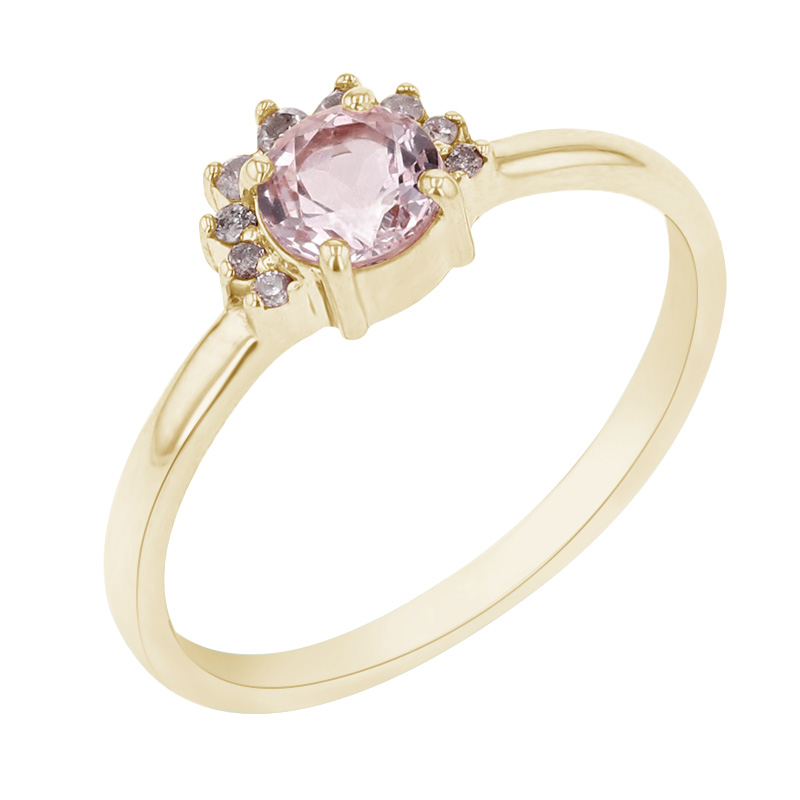 Zlatý minimalistický prsten s morganitem Sonnie 97091