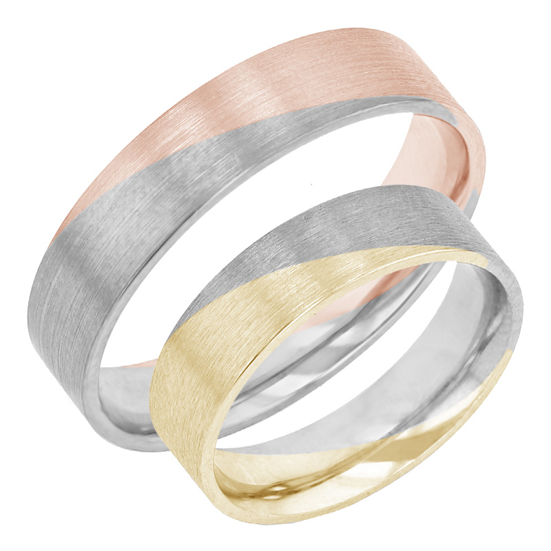 Snubní prsteny z kombinovaného zlata Talin