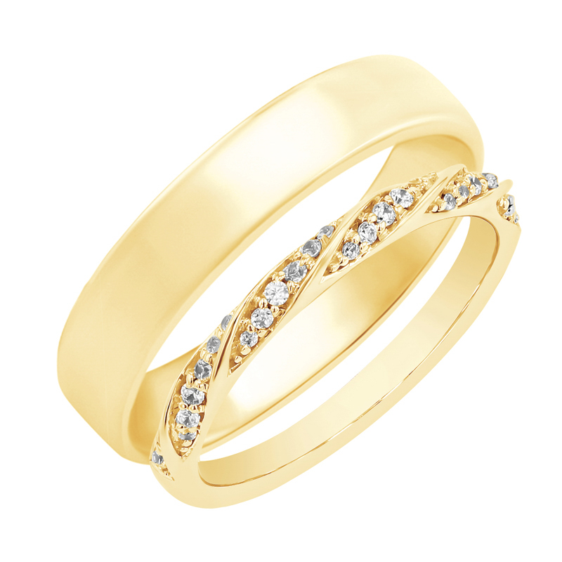 Eternity prsten s lab-grown diamanty a pánský komfortní prsten Frances 99951