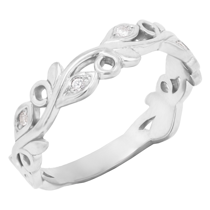 Prsten ve tvaru lístečků s lab-grown diamanty Joni