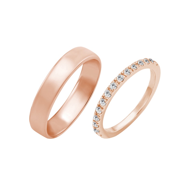 Eternity prsten s lab-grown diamanty a pánský komfortní prsten Driany 101922