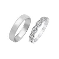 Eternity prsten s lab-grown diamanty a pánský komfortní prsten Kalpini