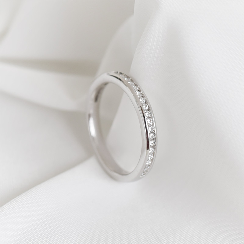 Eternity prsten s lab-grown diamanty a pánský komfortní prsten Oliviero 102222