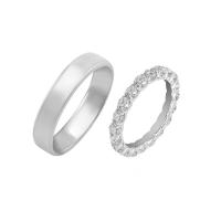 Eternity prsten s lab-grown diamanty a pánský komfortní prsten Dewey