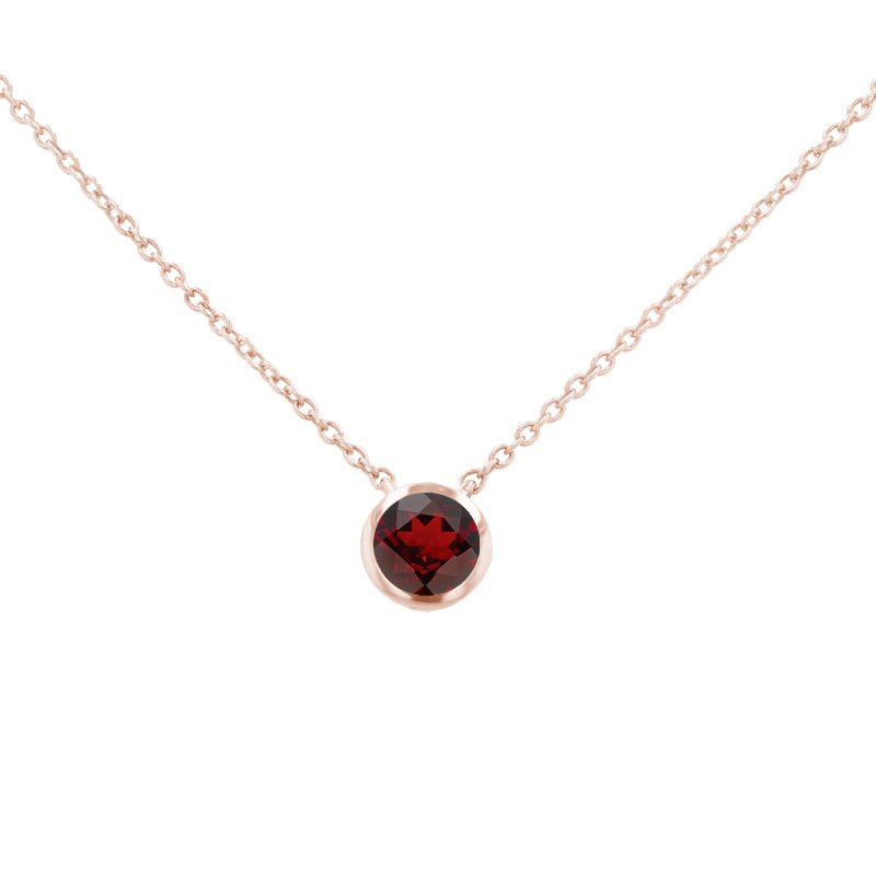 Stříbrný náhrdelník s granátem Priscilla 103912