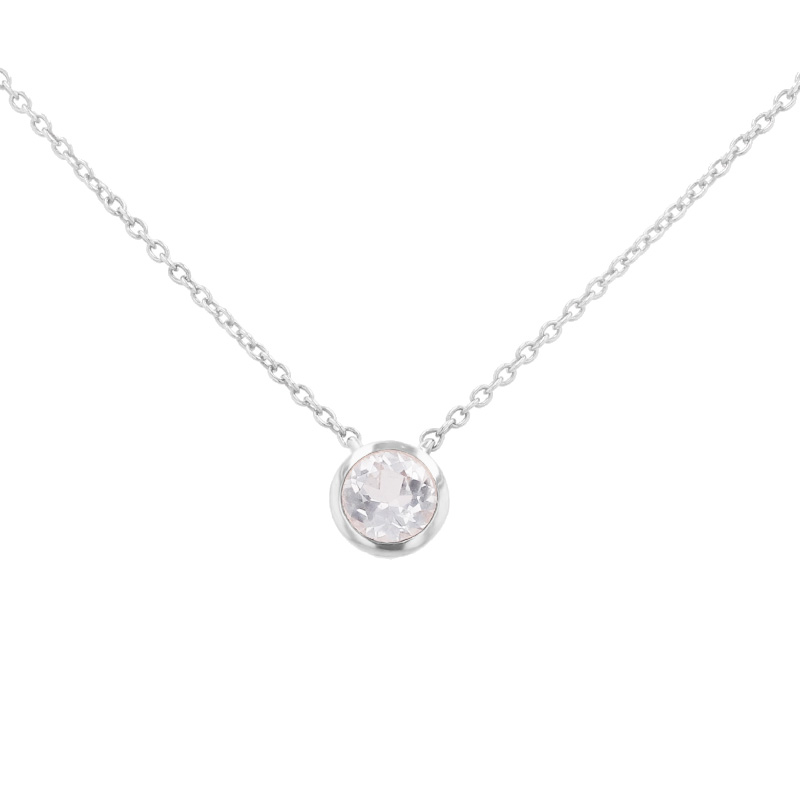 Eppi Stříbrný náhrdelník se zářivým moissanitem Jonie N44287