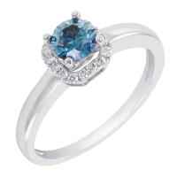 Zásnubní prsten s modrým diamantem Katora