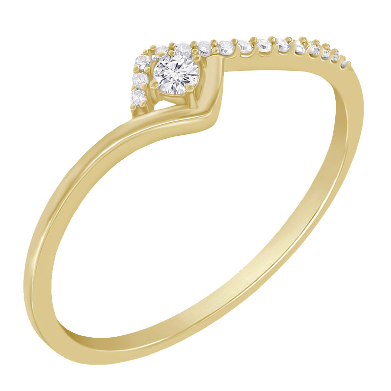 Stříbrný romantický prsten s lab-grown diamanty Anthia 104552