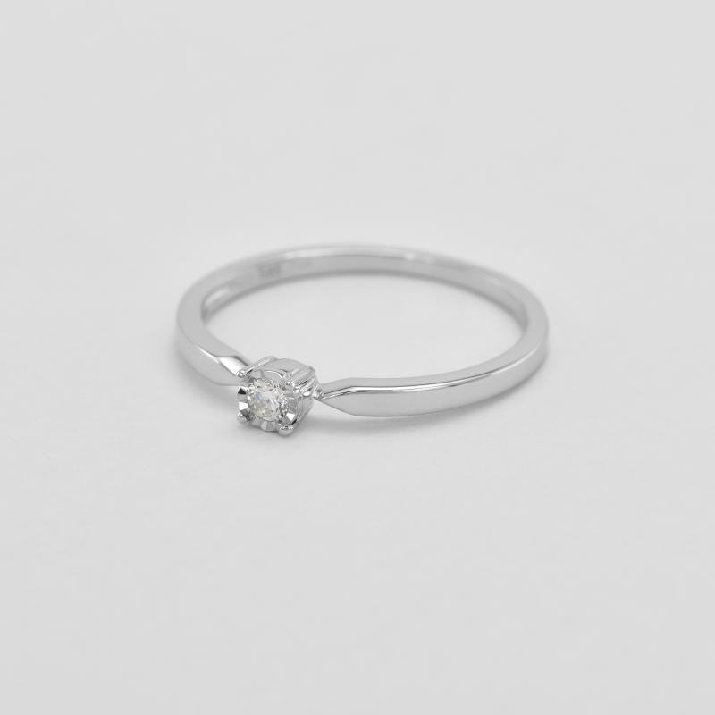 Stříbrný elegantní prsten s lab-grown diamantem Ximena 104612