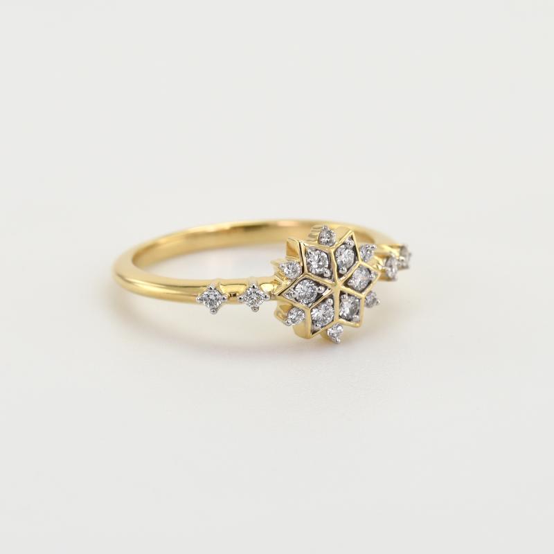Stříbrný prsten s lab-grown diamantovou hvězdou Nighty 104712