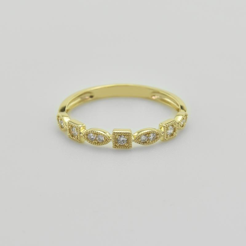 Vintage prsten s lab-grown diamanty a komfortní pánský prsten Hadya 105852