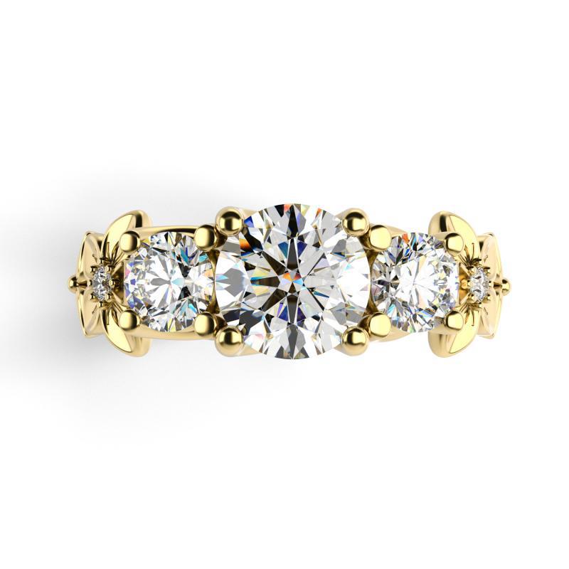 Zlatý diamantový prsten Wawyh