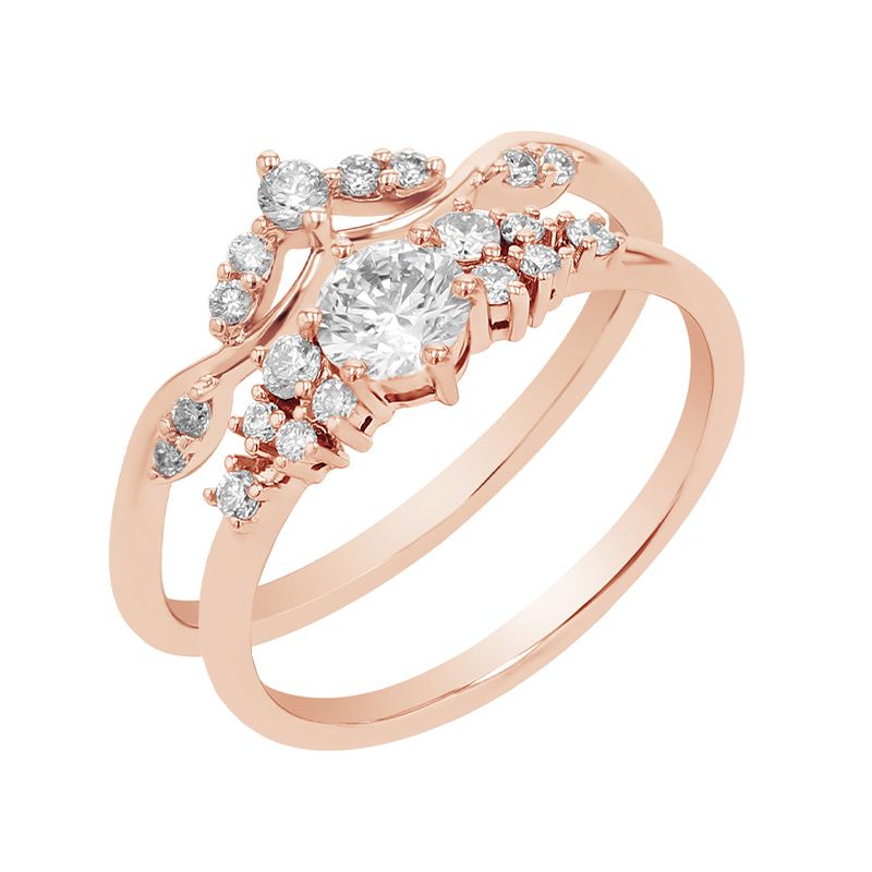 Romantický zásnubní set prstýnků s diamanty Edge 109162