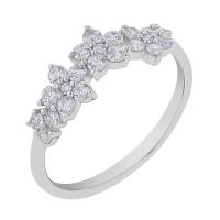 Květinový prsten s lab-grown diamanty Juliet