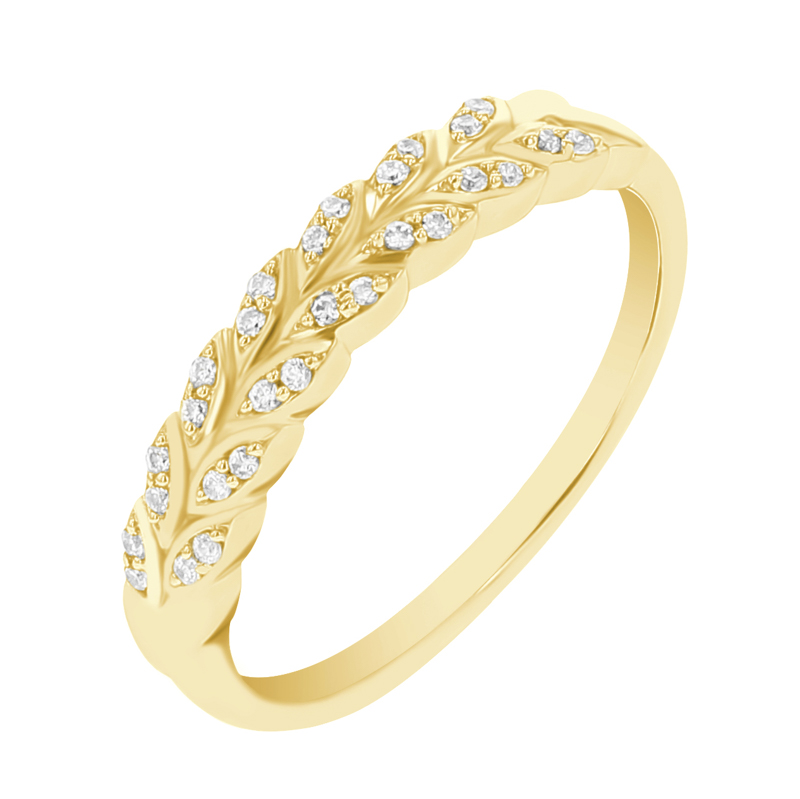 Eternity prsten s lab-grown diamantovými lístky Aizah 111662