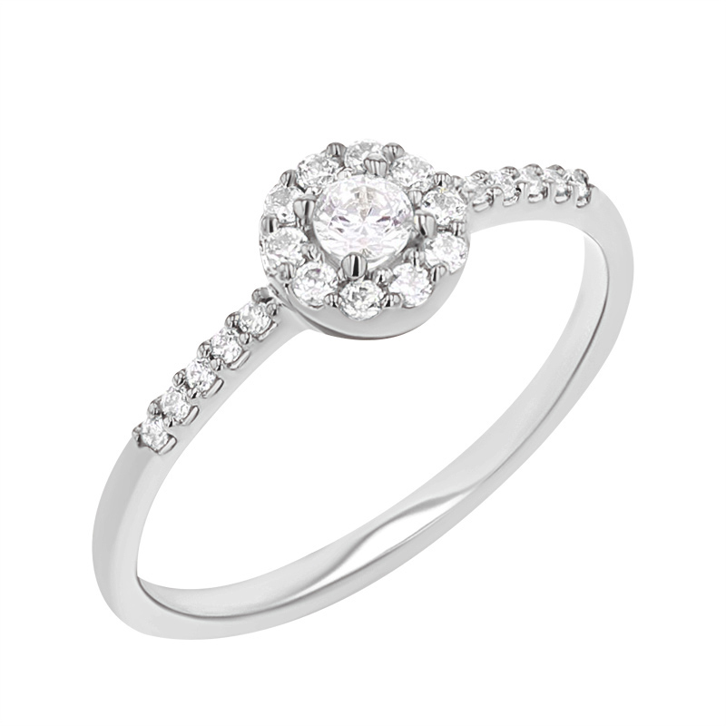 Halo prsten s diamanty Franky 113002