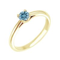 Zásnubní prsten s certifikovaným fancy blue lab-grown diamantem Katya