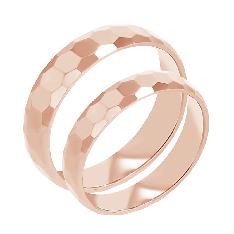 Zlaté tepané snubní prsteny Laurita 114122