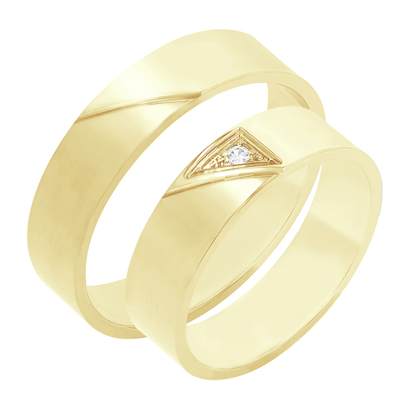 Trendy snubní prsteny ze zlata s diamanty Mert 114282