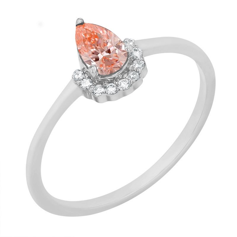 Zásnubní prsten s certifikovaným fancy pink lab-grown diamantem Pallavi 114842
