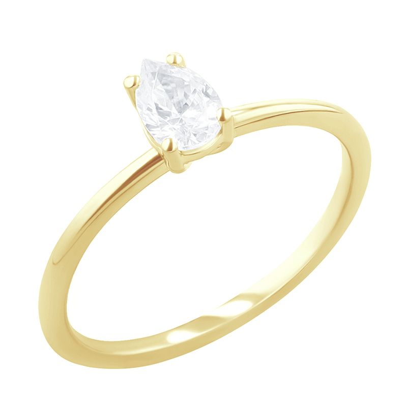 Zásnubní prsten s pear diamantem North 119062