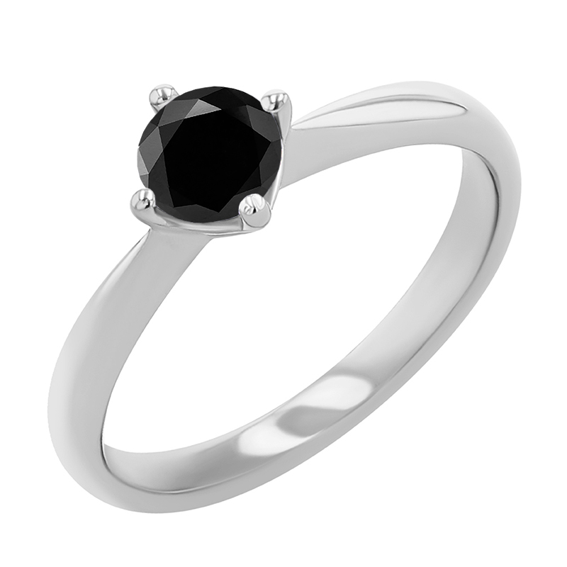 Zásnubní prsten s černým diamantem Mahiya