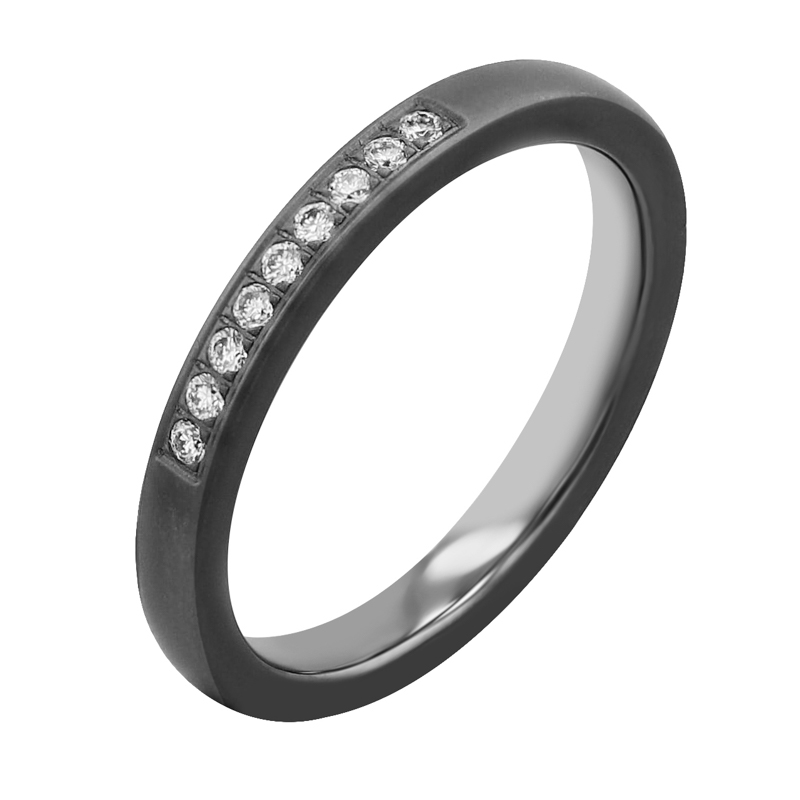 Tantalové snubní prsteny s diamanty Rille 125092
