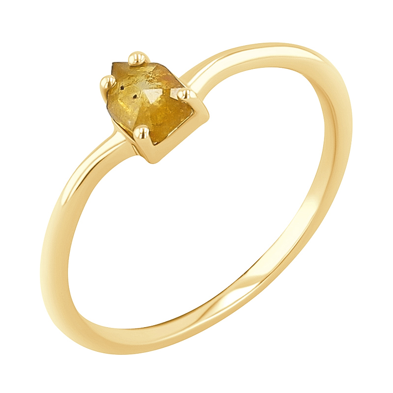 Eppi Zlatý prsten s pentagon salt and pepper diamantem Denica R46236