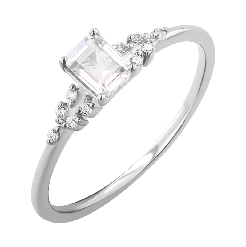 Zásnubní prsten s emerald diamantem Adva 126502