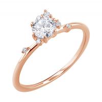 Cluster zásnubní prsten s lab-grown diamanty Rosa