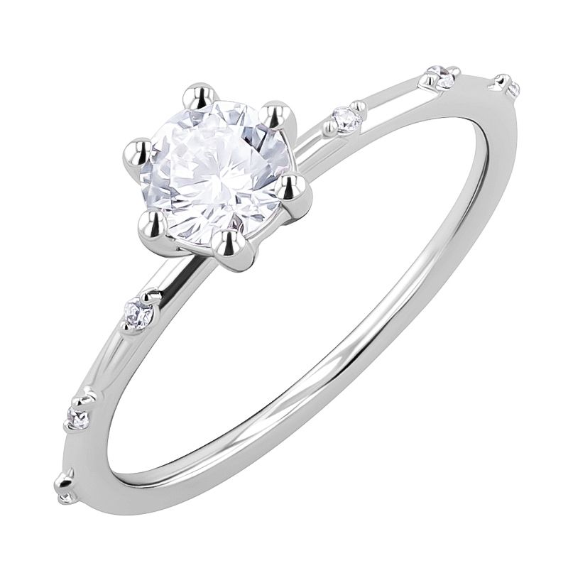 Něžný zásnubní prsten s lab-grown diamanty Akadie 127372