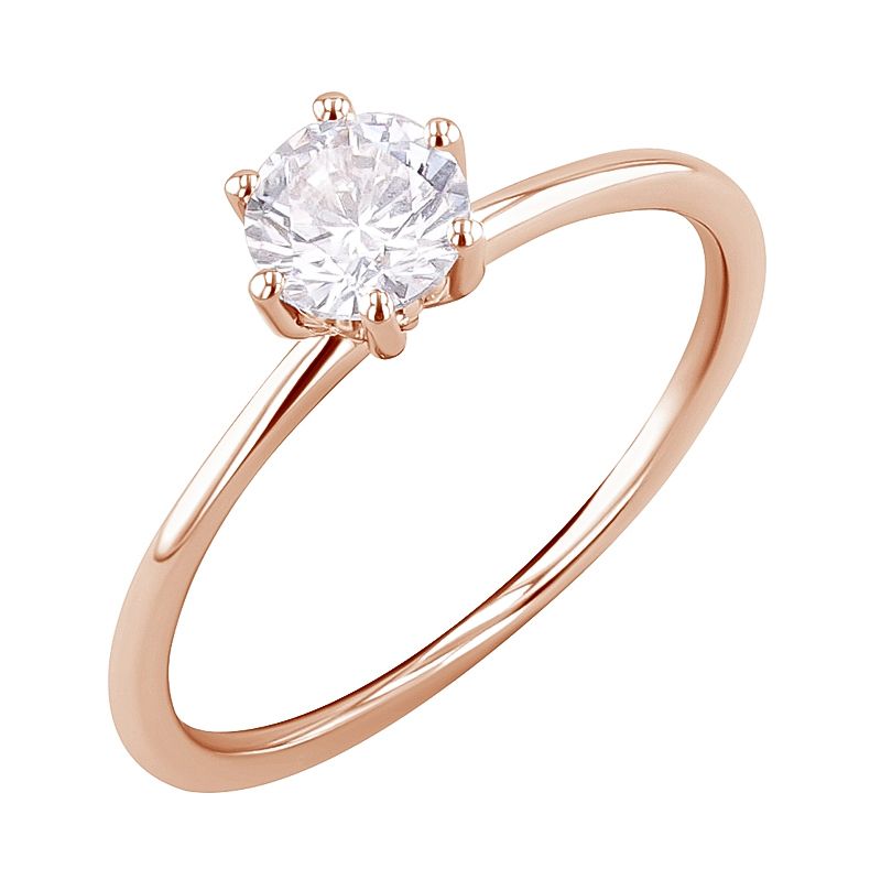 Zdobený zásnubní prsten s lab-grown diamanty Donia 127512