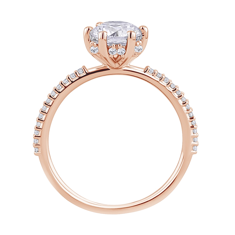 Zdobený zásnubní prsten s diamanty Narina 127912
