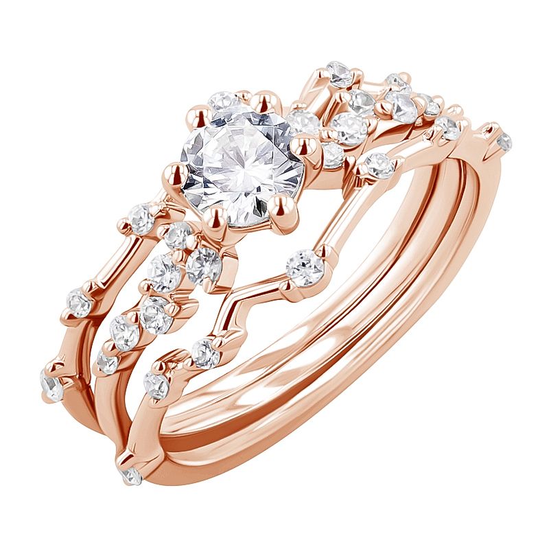 Set prstenů s možností výběru lab-grown diamantu Carina 128022