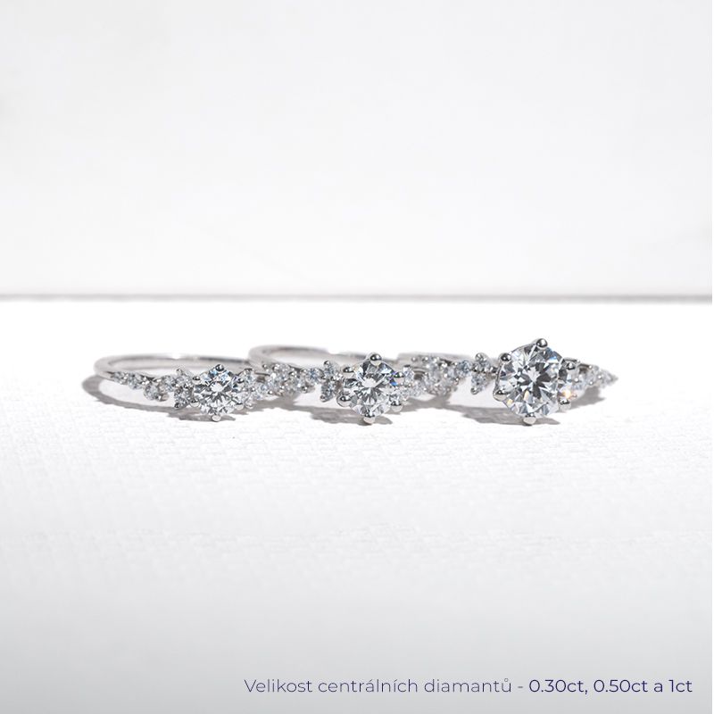 Set prstenů s možností výběru lab-grown diamantu Carina 128082