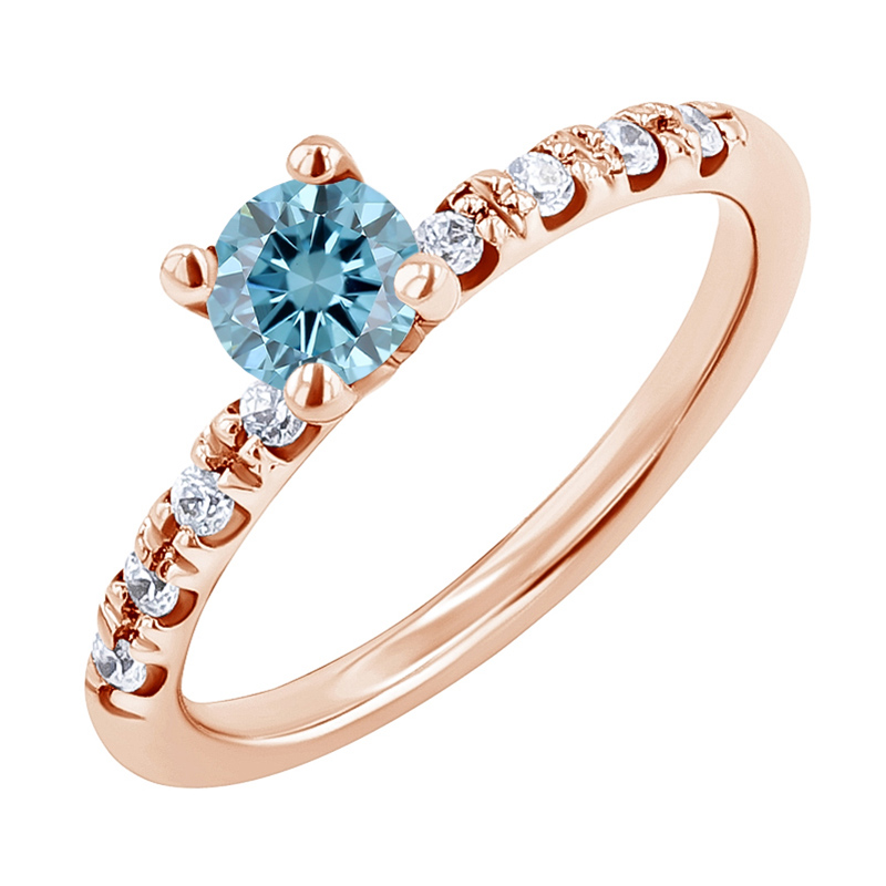 Eppi Zásnubní prsten s certifikovaným fancy blue lab-grown diamantem Megha RE45200