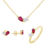 Kolekce šperků Toi et Moi s rubínem a lab-grown diamantem Ethelmary