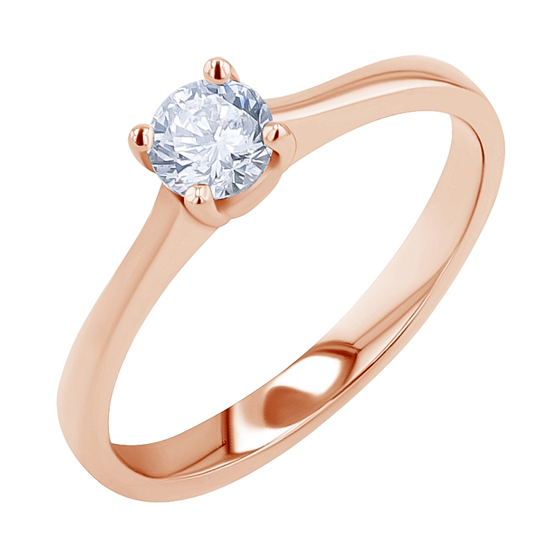 Zásnubní prsten se srdíčkem a diamantem Lenal 136052