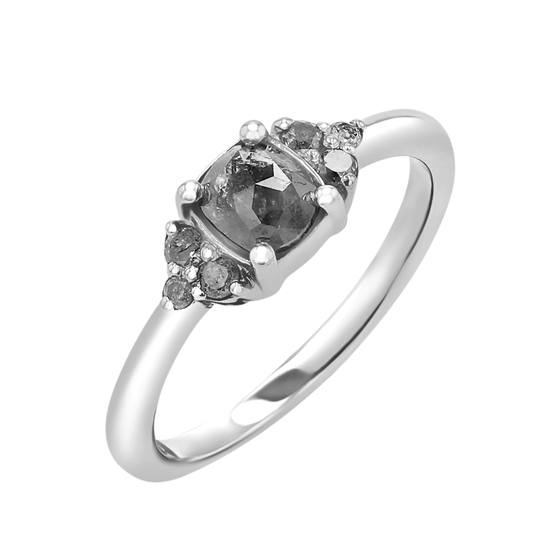 Eppi Zlatý prsten se salt and pepper diamantem Agathe R47335