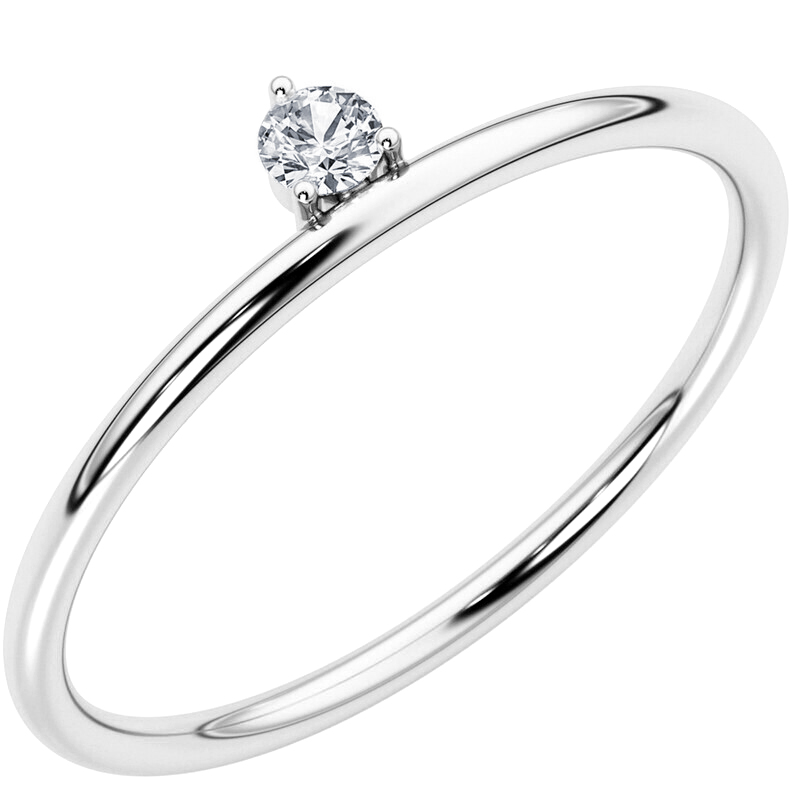 Eppi Minimalistický prsten s lab-grown diamantem Lyric R47470