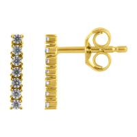 Zlaté náušnice s lab-grown diamanty Laurene