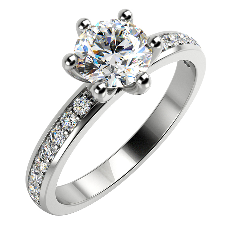 Zlatý prsten s diamanty 16002