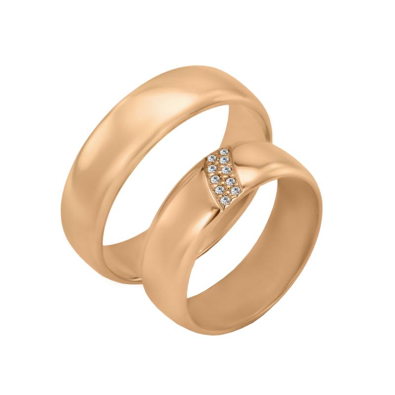 Snubní prsteny z růžového zlata 21052
