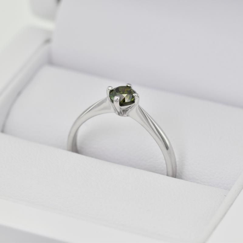 Prsten se zeleným diamantem 21332