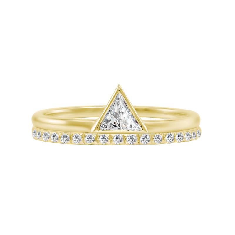 Set prstenů ze žlutého zlata s diamanty 21572
