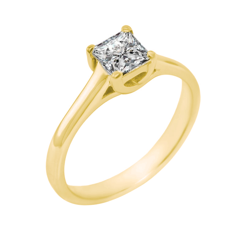 Zásnubní prsten ze žlutého zlata 21862