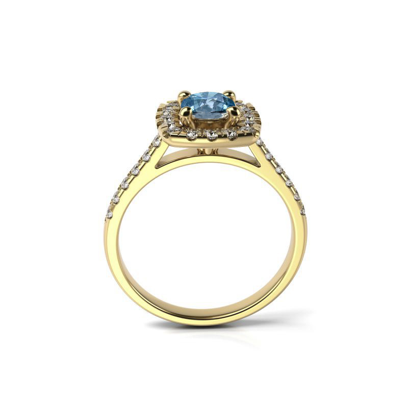 Zásnubní zlatý prsten s diamanty