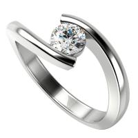 Platinový zásnubní prsten s diamantem Jaida